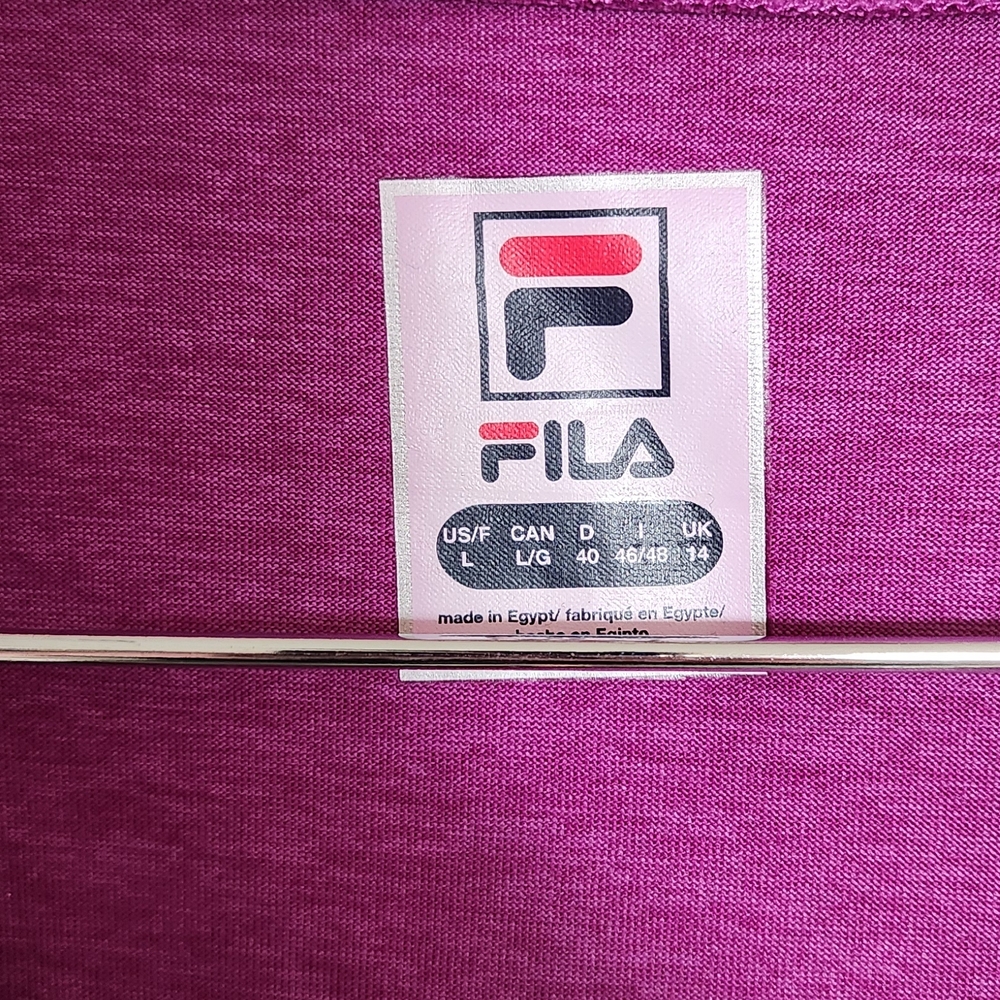 Fila Purple V-Neck Short Sleeve Tee - Picture 5 of 6
